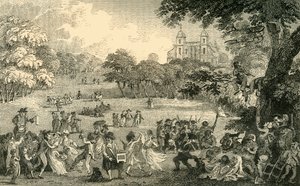 Lunes de Pascua en el Parque de Greenwich, c1878 de Unbekannt