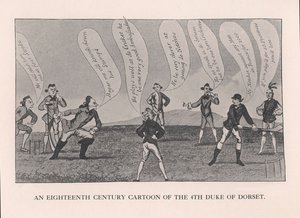 Edward Sackville 1591-1652, 4º Duque de Dorset, jugando al cricket, siglo XVIII