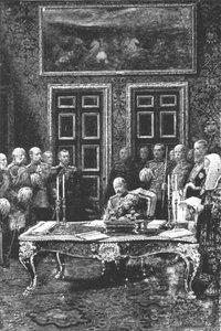 Eduardo VII realizando su primer acto de estado...24 de enero de 1901 de Unbekannt