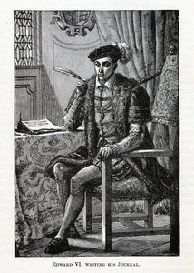 Eduardo VI escribiendo su Diario de Unbekannt