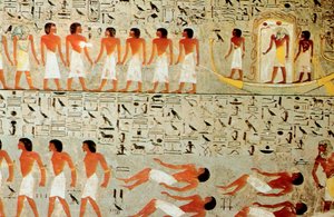 Tumba egipcia, Procesión de la Corona, Tebas, Egipto de Unbekannt