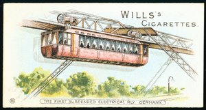 Monorraíl eléctrico aéreo en Barmen-Elberfeld ahora Wuppertal, Alemania, 1901