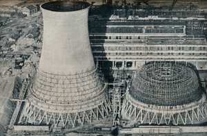 Estación de energía eléctrica en Water Orton, Hams Hall, cerca de Birmingham, 1928