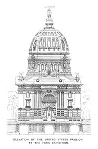 Elevación del Pabellón de los Estados Unidos en la Exposición de París, 1900 de Unbekannt