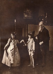 Elizabeth Angela Marguerite Bowes-Lyon, en una clase de baile con su hermano, 1909 de Unbekannt