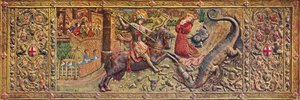 Frontal de altar bordado de San Jorge, del Palau de la Generalitat, siglo XV de Unbekannt