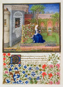 Emilia en su jardín, 1468 de Unbekannt