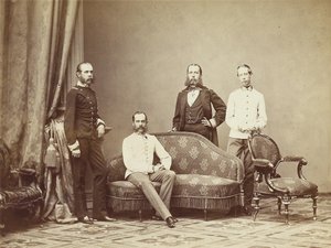 Emperador Francisco José I de Austria con sus hermanos, 1864 de Unbekannt