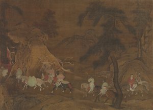 La huida del emperador Xuanzong a Shu, mediados del siglo XII de Unbekannt