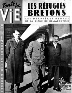 Fin de la línea de demarcación entre la Francia ocupada por los alemanes y la Francia de Vichy, marzo de 1943 de Unbekannt