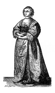 Dama de la corte inglesa, 1643, 1910