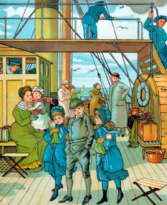 Familia Inglesa Viajando a Francia, 1886