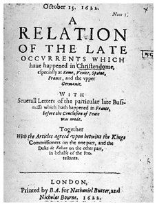 Libro de noticias inglés, 1622 1956 de Unbekannt