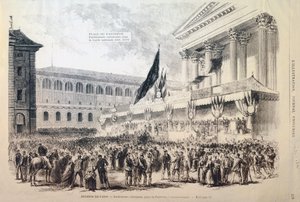 Reclutamiento de Voluntarios en la Guardia Nacional, Place du Panthéon, París, 1870-1871 de Unbekannt