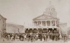 Reclutamiento de voluntarios en la Guardia Nacional, Place du Panthéon, París, 1870-1871 de Unbekannt