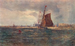 Entrada al Puerto de Portsmouth, finales del siglo XIX, 1906 de Unbekannt