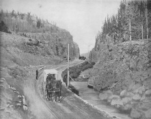 Entrada al Parque Yellowstone, c. 1897 de Unbekannt