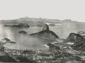 Entrada a la Bahía desde la cima del Corcovado, Río de Janeiro, Brasil, 1895