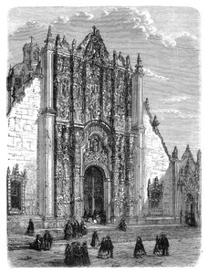 Entrada a la Catedral de la Ciudad de México, finales del siglo XIX de Unbekannt
