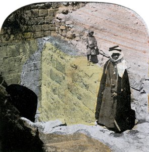Entrada a la Fuente de las Vírgenes, Jerusalén, Israel, finales del siglo XIX de Unbekannt