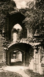 Entrada al salón de banquetes, Castillo de Kenilworth, Warwickshire, principios del siglo XX de Unbekannt