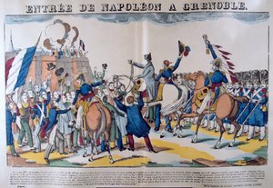 Entrada de Napoleón a Grenoble, marzo de 1815, siglo XIX de Unbekannt