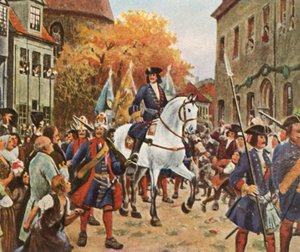 Entrada del Príncipe Leopoldo I en Dessau después de la Guerra de Sucesión Española, 1712, 1936 de Unbekannt