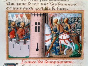 Entrada de los borgoñones a París, mayo de 1418, 1484 de Unbekannt