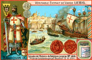 Episodios en la historia de Bélgica hasta el siglo XIII: Balduino I de Constantinopla, c1900