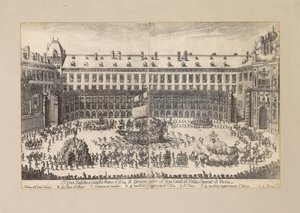 Ballet ecuestre en el patio de la Hofburg de Viena, 1667 de Unbekannt