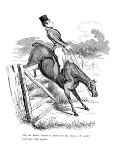 Caricatura ecuestre, siglo XIX