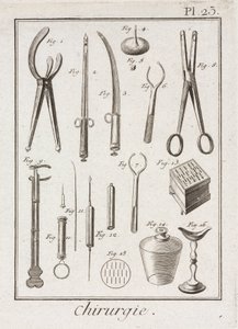 Equipamiento, instrumentos quirúrgicos de la era moderna temprana