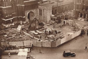 Erigiendo el anexo a la Abadía de Westminster antes de la coronación del Rey Jorge VI, 1937 de Unbekannt