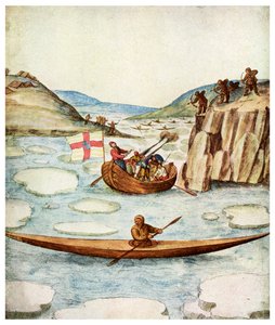 Kayak esquimal, 1590 de Unbekannt
