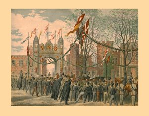 Eton School y el Arco de los Niños, 1863 de Unbekannt
