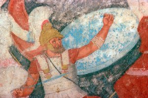 Pintura etrusca de una batalla entre griegos y amazonas de Unbekannt