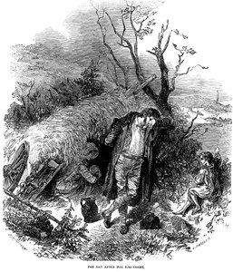 Familia de campesinos irlandeses desalojados, 1848