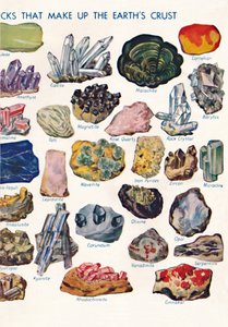 Ejemplos de las diferentes rocas que componen la corteza terrestre, 1935 de Unbekannt