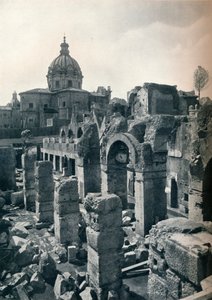Excavaciones del Foro de Julio César en Roma, c1932 de Unbekannt