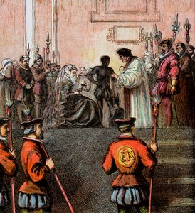 Ejecución de María, Reina de Escocia, 1587, c. 1850 de Unbekannt