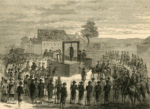 Ejecución de Lord Ferrers en Tyburn, 1760, c1876