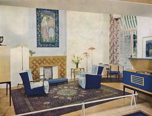 Sala de estar de exhibición diseñada por Esmé Gordon, A.R.I.B.A., A.R.I.A.S., c1945 de Unbekannt