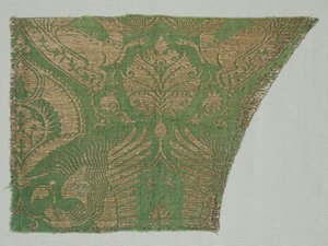 Seda exótica con patrón dorado, 1360-1400 de Unbekannt
