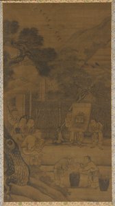 Expulsando demonios de la casa, dinastía Ming, siglo XVI de Unbekannt
