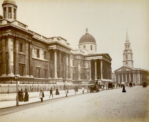 Exterior de la Galería Nacional, Londres, 1887 de Unbekannt