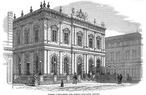 Vista exterior del Banco Nacional, Glasgow, Escocia, c1850 de Unbekannt