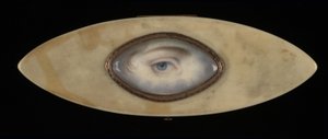 Miniatura de ojo en una caja elíptica de marfil, ca. 1800 de Unbekannt