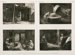 Fabricación, otras industrias caseras diversas, Egipto, c.1798 de Unbekannt