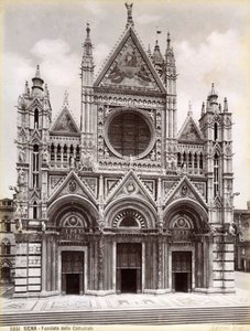Fachada de la Catedral de Siena, Italia, finales del siglo XIX o principios del siglo XX de Unbekannt