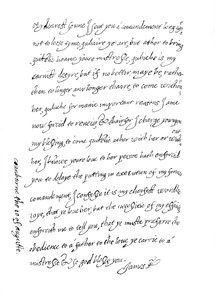 Facsímil de una carta, fechada el 10 de agosto de 1623, 1904